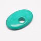 Natural Howlite Large Flat Oval Pendants G-A135-B06-2