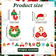 12Pcs 12 Style Christmas Theme Towel Embroidery Cloth Iron on/Sew on Patches PATC-FG0001-47-2