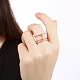 Laiton zircone cubique creux anneaux trois boucles de doigt pour la fête RJEW-BB16282-6RG-7