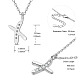 Shegrace collane con pendente iniziale in argento sterling placcato rodio JN920A-2
