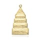 Plaqué triangle d'or alliage pendentifs en strass PALLOY-J616-21G-2
