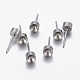 304 Stainless Steel Ear Stud Findings STAS-P198-18C-2