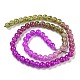 Spray Painted Crackle Glass Beads Strands DGLA-C002-6mm-04-1