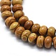 Chapelets de perles en pierre en bois naturel G-E507-04A-3