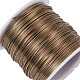 ジュエリー製作のための丸い銅線銅ビーズワイヤー  長持ちメッキ  ダークカーキ  22ゲージ  0.6mm  約59.05フィート（18m）/ロール YS-TAC0004-0.6mm-18-4