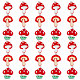Sunnyclue 1 boîte de 30 pièces 3 styles de breloques en forme de champignon rouge en résine de champignon RESI-SC0002-39-1