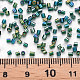 ガラス竹ビーズ  透明色の虹  濃い緑  2.5~3x2mm  穴：0.9mm  約15000個/ポンド SEED-S032-10A-183A-4