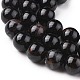 Naturali nera perle di tormalina fili X-G-F666-05-8mm-3
