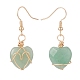 Boucles d'oreilles pendantes en forme de cœur avec pierres précieuses EJEW-JE04965-5