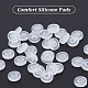 SUNNYCLUE 1 Box 100Pcs Clip On Earring Cushion Pads Earring Back Cushions Clear Disc Pads for Earrings Screw Back Earring Silicone Comfort Pads Earring Padding Accessories Adult Jewellery Supplies 7mm FIND-SC0003-17-4