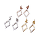 304 Stainless Steel Dangle Stud Earrings EJEW-F204-12-1