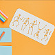 Set di stencil per pittura in plastica DIY-WH0172-912-3