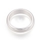 Electroplated Non-magnetic Synthetic Hematite Rings RJEW-P069-01-2