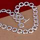 Popular Silver Plated Brass Square Link Chain Necklaces NJEW-BB12679-2