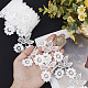 GORGECRAFT 5 Yards Lace Applique Trim 55mm Wide White Flower Embroidery Lace Edge Trimmings Sunflower Embroidered Applique Ribbon for DIY Sewing Crafts Wedding Dress Embellishment Party Decoration SRIB-GF0001-22A-3