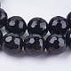 Brin de perles rondes en onyx noir naturel G-L084-8mm-20-3