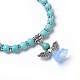 Dyed Synthetic Turquoise(Dyed) Beads Stretch Bracelets BJEW-JB04222-4