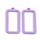 スプレー塗装合金オープンバックベゼルペンダント  UVレジンDIY用  エポキシ樹脂  プレスジュエリー  長方形  紫色のメディア  34.5x17x1.5mm  穴：1.5mm PALLOY-S131-04B-2