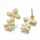 Smooth Surface Alloy Stud Earring Findings X-PALLOY-T064-45MG-2