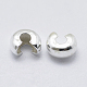 925 Sterling Silver Crimp Beads Cover STER-G027-27S-3mm-2