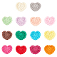 FINGERINSPIRE 14Pcs Heart Shaped Crochet Applique Patches 1.2x1.3 inch Handmade Yarn Knitted Sew On Cloth Patches Heart Crochet Patches for Clothing Repair DIY Crafts Decoration AJEW-FG0002-48-1