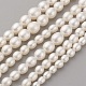 Brins de perles graduées en perles d'eau douce de culture naturelle PEAR-G007-05A-1