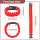 ANATTASOUL 9Pcs 9 Colors Survival Polyester Cord Bracelets Set with Plastic Clasps for Hiking Camping Outdoor BJEW-AN0001-60-7
