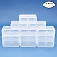 BENECREAT 12 Pack 3.5x2.4x1.2 Inches Rectangular Clear Plastic Bead Storage Box with Lid for Small Items and Crafts CON-BC0003-11-4