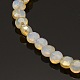 Electroplate Opalite Flat Round Beads Strands EGLA-F075B-A01-3