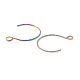 Placage ionique couleur arc-en-ciel (ip) 316 crochets de boucle d'oreille en acier inoxydable chirurgical STAS-D183-03M-01-3
