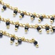 Chaînes de perles faites main en agate noire naturelle CHC-P003-11F-2