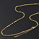 Латунные цепочки сингапур ожерелья для женщин NJEW-D302-38G-3