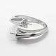 925 Sterling Silver Finger  Ring Components STER-F026-68P-2
