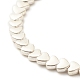 Bracelet extensible en perles de coeur en alliage pour femme BJEW-JB07722-02-4