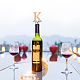合金文字 K ワインストッパー  シリコン製の再利用可能なワインと飲料ボトルストッパー付き  中古  プラチナ＆ゴールドローズ  107.5x41x24.5mm FIND-WH0076-36-01K-3