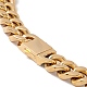 Ion Plating(IP) 304 Stainless Steel Curb Chains Necklace for Women NJEW-E155-08G-01-3
