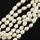 Teardrop Natural Cultured Freshwater Pearl Beads Strands PEAR-Q004-15-1