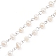 Handmade Natural Freshwater Pearl Beaded Chains AJEW-JB01088-02-1