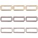 PandaHall Elite 36pcs 3 Colors Assorted Metal Rectangle Buckle Ring Alloy Bag Purse Snap Hook Rings Webbing Belts Buckle for Belt Bags DIY Accessories PALLOY-PH0012-89-1