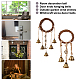 AHADERMAKER 2Pcs 2 Styles Rattan & Iron Witch Bells for Door Knob for Protection AJEW-GA0005-71-6