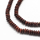Rondelle Natural Red Jasper Beads Strands G-Q447-02-3