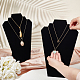 FINGERINSPIRE 2 pcs Black Velvet Jewelry Necklace Display Stand 12 inch Height 3D Bust Mannequin Model Necklace Display Holder Jewelry Chain Organizer Jewelry Pendant Storage Rack for Shows NDIS-WH0010-15-3