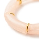 Bracelets extensibles en perles de tube acrylique BJEW-JB07774-05-4