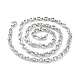 304 Stainless Steel Coffee Bean Chain Necklaces NJEW-I248-15P-2