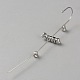 Серьги-крючки для ушей из платины и латуни для женщин EJEW-WH0019-58A-2