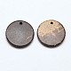 Les accessoires de bijoux en bois pendentifs de noix de coco plats ronds X-COCO-E001-10A-2