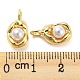 Alloy with ABS Plastic Imitation Pearl Pendants FIND-G061-05G-3