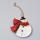 Christmas Snowman Iron Ornaments HJEW-G013-06A-1