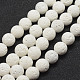 Brins de perles de pierre de lave naturelle non cirés X-G-J367-01-8mm-1