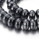 Perles rondelles d'hématite synthétique non magnétique perlées X-G-F230-02-1